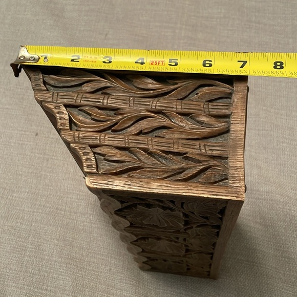 Vintage LERNER Faux Carved Wood Look Desk Organizer Mid Century Modern - Picture 11 of 12